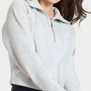 Gray quarter zip